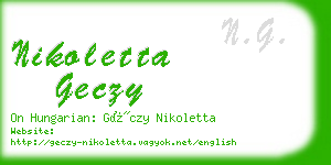 nikoletta geczy business card